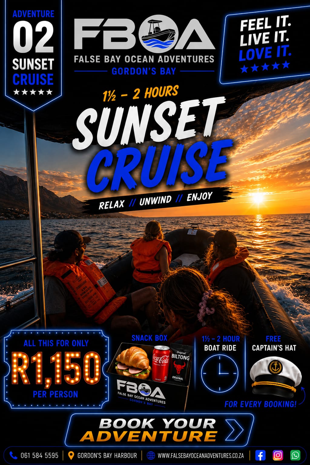 Adventure 02 Sunset Cruise — R1,150 per person